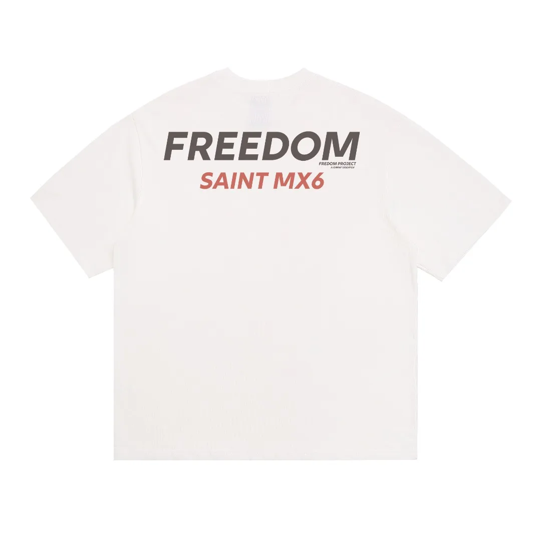 Saint Michael STA Akira Cyberpunk Cartoon Animation Print Retro Vintage Loose Short Sleeves Digital white ink direct injection, the fabric is breathable and the pattern is three-dimensional and clear. Fabric: Double yarn 240g Style number: S902 Size: S-M-L-XL Color: White Price: P110